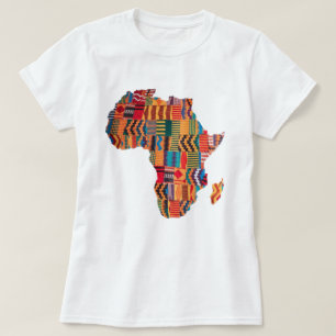 T-shirt célébrant une carte africaine colorée