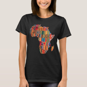 T-shirt célébrant une carte colorée de l'Afrique