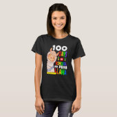 T-shirt Celebrating 100 Days of School NoProb Llama Kids & (Devant entier)