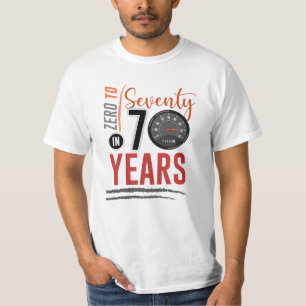 T-shirt Célébration de 0 à 70 ans en 70 ans