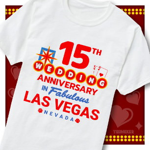 T-shirt Célébration de 15 ans de mariage pour un couple fa