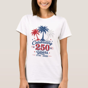 T-shirt Célébration de 250 ans Thème Tropical Patriotique