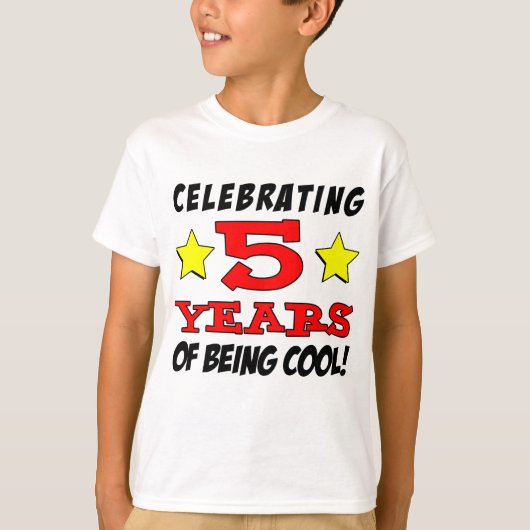 T-shirt Célébration De 5 Ans De Cool (Devant)