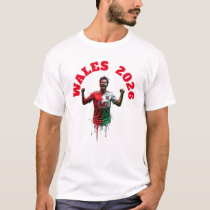 T-shirt Célébration de but de football au Pays de Galles D
