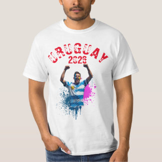 T-shirt Célébration de but de football Uruguay Drapeau 202
