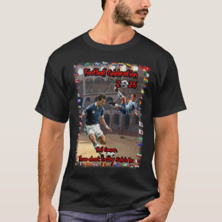 T-shirt Célébration de Football 2026 sur fond Noir