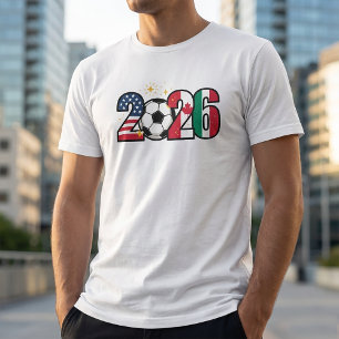 T-shirt Célébration de la Coupe du Monde 2026 Nombre Art