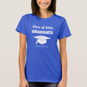 T-shirt Célébration de l'année de classe Casquette de mort
