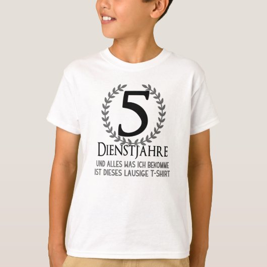 T-shirt Célébration de l'entreprise Employé 5 ans (Devant)