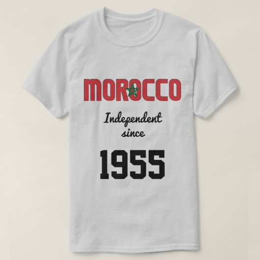 T-shirt Célébration de l'indépendance du Maroc (Design devant)