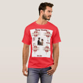 T-shirt Célébration de mariage de couples avec couleur rou (Devant entier)