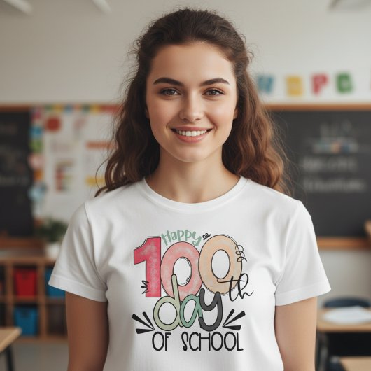T-shirt Célébration des 100 Jours d'École Basique