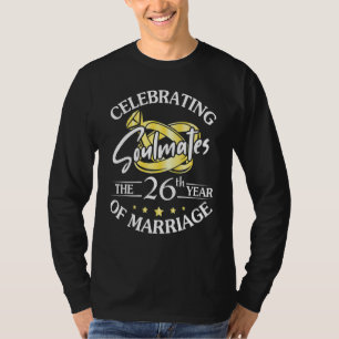 T-shirt Célébration Des 26E Années De Mariage Mariage Hus