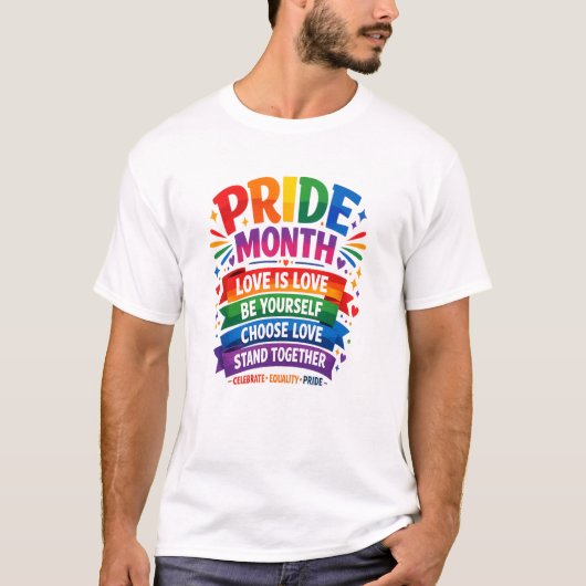 T-shirt Célébration du Mois de la Fierté (Devant)