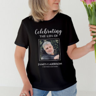 T-shirt Célébration Moderne De La Vie Avec Mémorial Photo