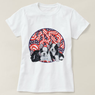 T-shirt Célébration patriotique de Bouledogue français
