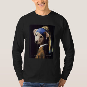 T-shirt Célèbre Peintre Fille Avec Une Perle Oreille Avec