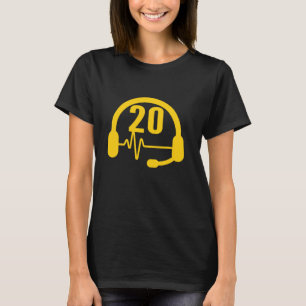 T-shirt Célébrer 20 Ans En Étant Un Dispatcher 911 Thin Go