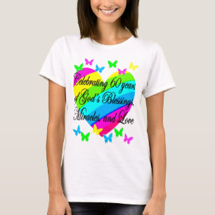 T-SHIRT CÉLÉBRER 60 ANS D'AMOUR DE DIEU À CHEMISE
