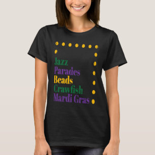 T-shirt Célébrer Jazz Parades perles Crawfish Mardi Gras F