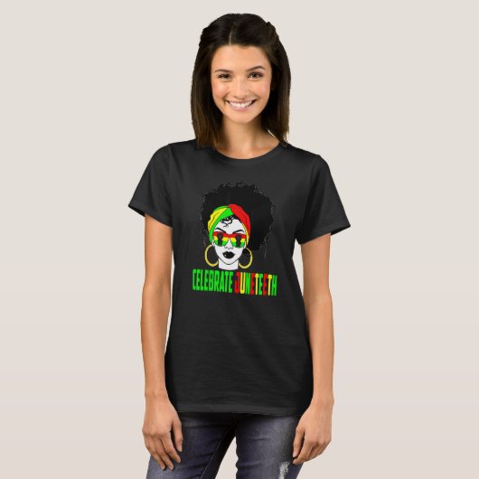 T-shirt Célébrer Juneteeth Pride Histoire noire Afro Ameri (Devant entier)