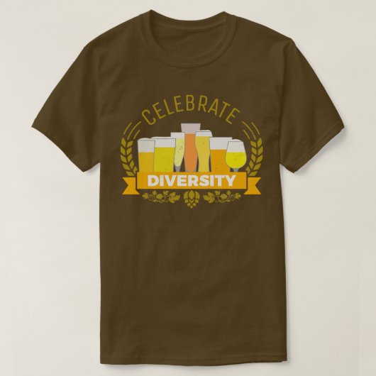 T-shirt Célébrer la diversité bières saveur de bière (Design devant)