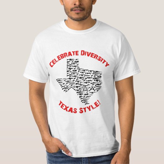 T-shirt Célébrer la diversité - Style Texas (Devant)