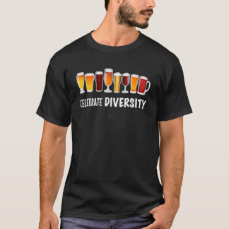 T-shirt Célébrer la diversité Vêtements de bière pour lui 