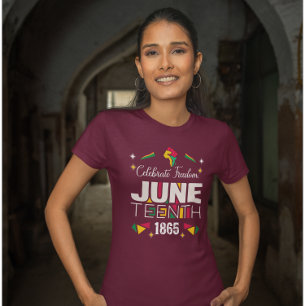 T-shirt Célébrer la liberté JUNETEENTH 1865 Histoire noire