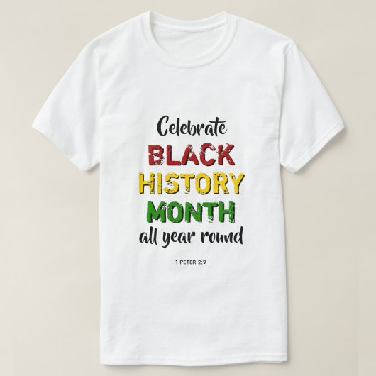 T-shirt Célébrer le Mois de l'histoire des Noirs (Design devant)