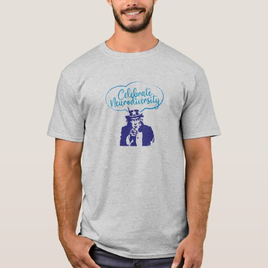 T-SHIRT CÉLÉBRER NEURODIVERSITÉ ONCLE SAM (Devant)
