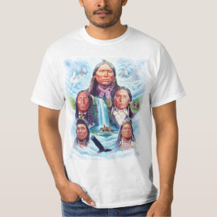 T-shirt Célèbres chefs indiens Amérindiens Hommes Blancs