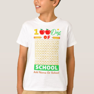 T-shirt Célébrez 100 jours d'école avec un comptage amusan
