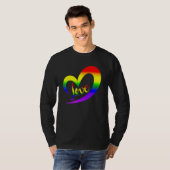 T-shirt Célébrez Fierté Avec Amour Lgbt Pride Arc En Ciel (Devant entier)