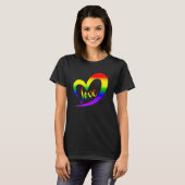 T-shirt Célébrez Fierté Avec Amour Lgbt Pride Arc En Ciel  (Devant entier)