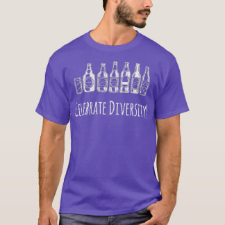 T-shirt Célébrez la diversité - Boire de la bière d'artisa
