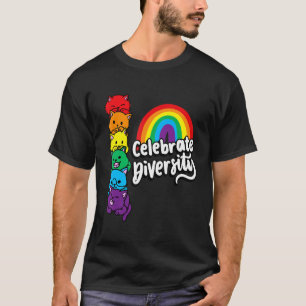 T-shirt Célébrez la diversité Clowder Chats LGBTQIA+ Droit