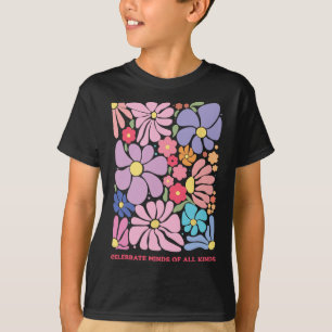 T-shirt Célébrez les esprits de toutes sortes Fleurs Neuro