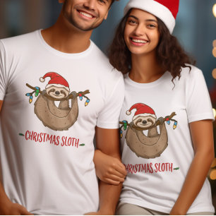 T-shirt Célébrez l'esprit de Noël Joyeux Sloth