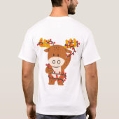 T-shirt Célébrez Noël avec un mignon renne (Dos)