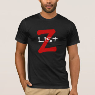 T-shirt Célébrités de liste de la Z-liste Z de CONCEPTI