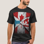 T-shirt Célébrons l'unité avec nos "deux drapeaux - un (Devant)