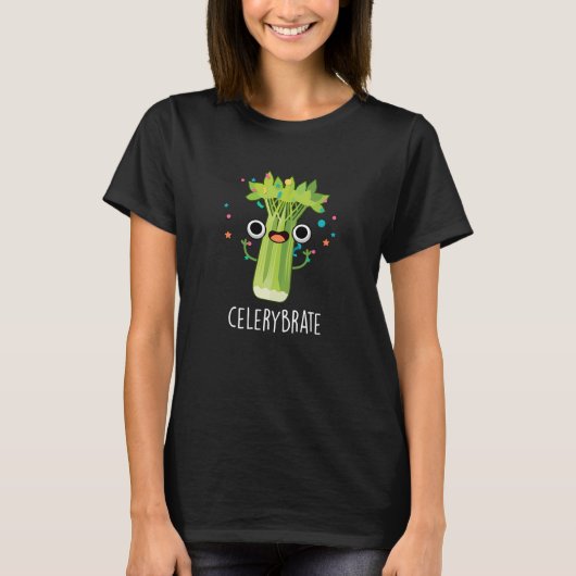 T-shirt Célérat Funny Veggie Celery Pun Dark BG (Devant)