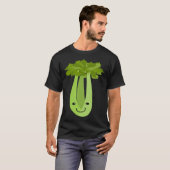 T-shirt Celery Makes Me Smile Vegetables Leek Healthy (Devant entier)