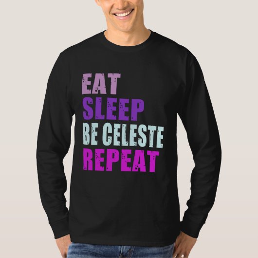 T-shirt Celeste Eat Sleep Be Repeat Celeste (Devant)