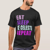 T-shirt Celeste Eat Sleep Be Repeat Celeste (Devant)