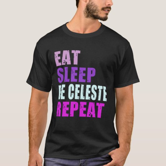 T-shirt Celeste Eat Sleep Be Repeat Celeste (Devant)