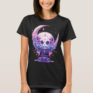 T-shirt Céleste Lune Boule en cristal Pastel Goth avec