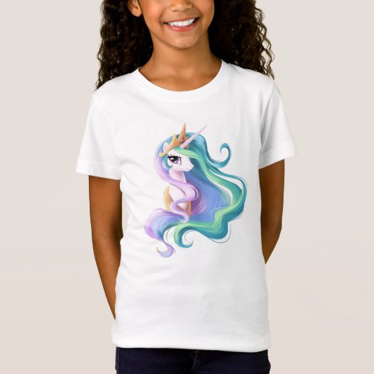 T-Shirt celestia de princesse de licorne (Devant)