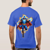 T-shirt Celestial Arc Knight – Blue Energy Ascension (Dos)
